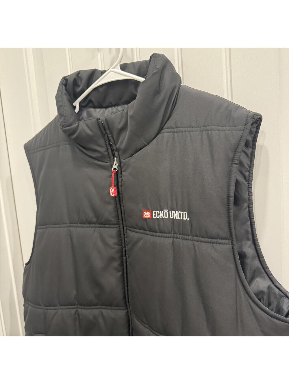 Ecko Unltd. Men's Black Quilted Puffer Vest X-Large